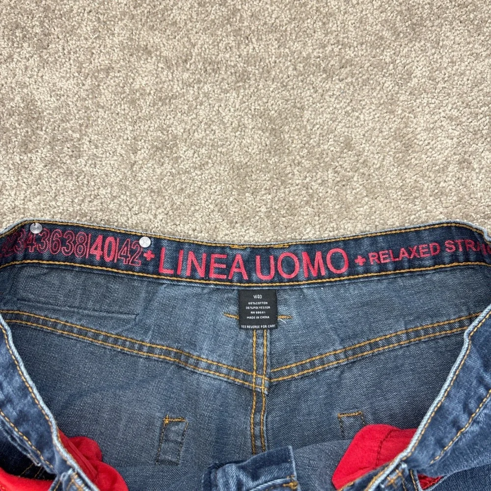 Vintage Y2K Linea‎ Uomo Denim Jean Shorts Jorts Size 40 (Fits 36)